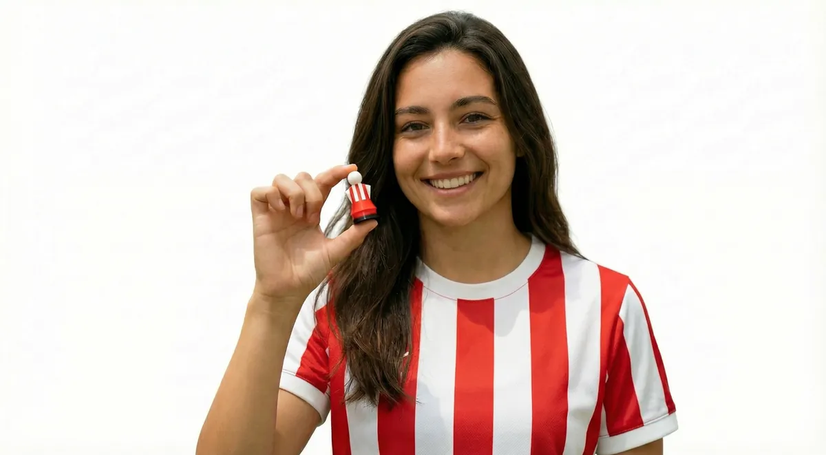 Custom red-and-white figure