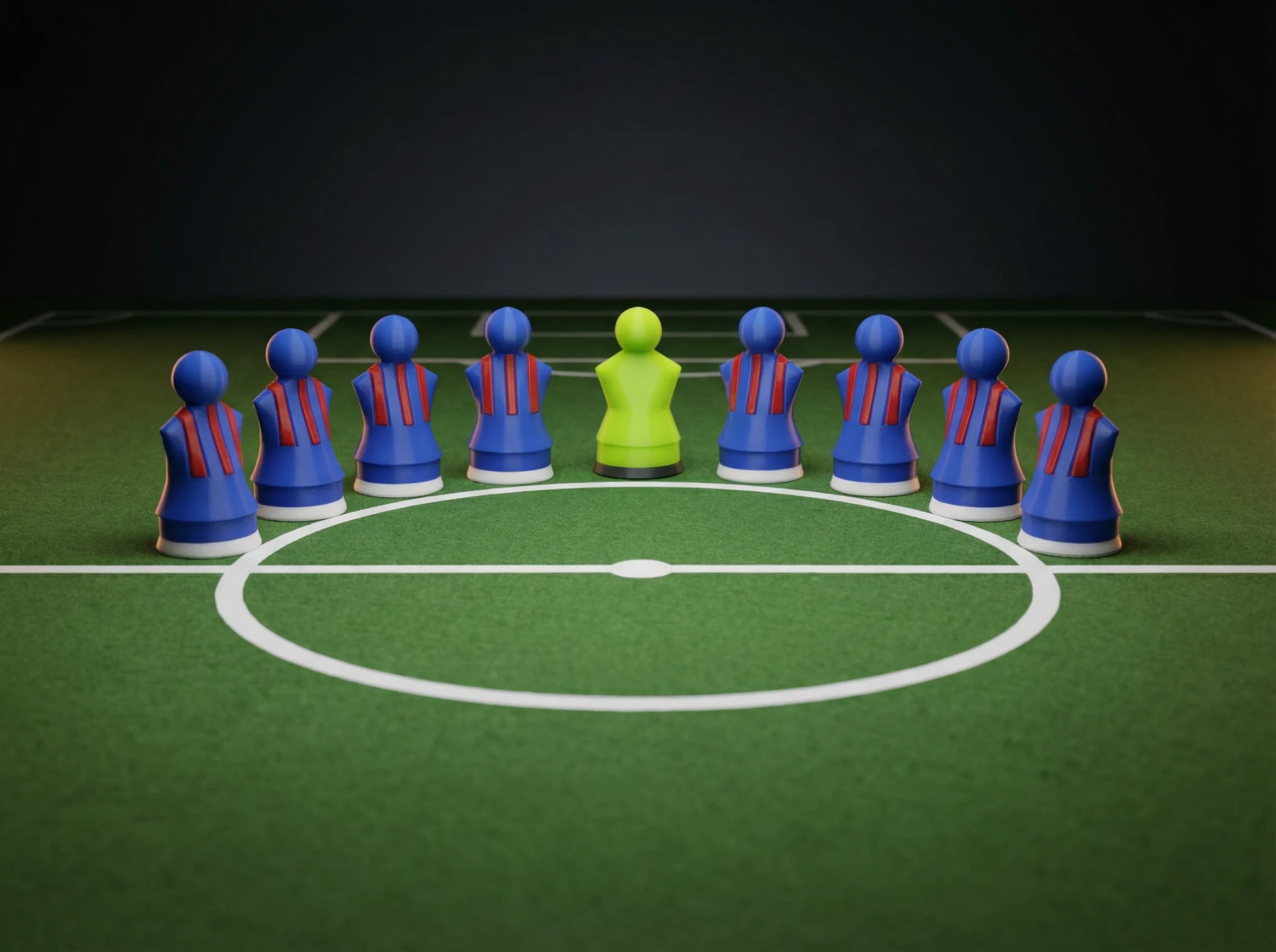 Beispiel für einen blau-roten Teamstil aus Katalonien