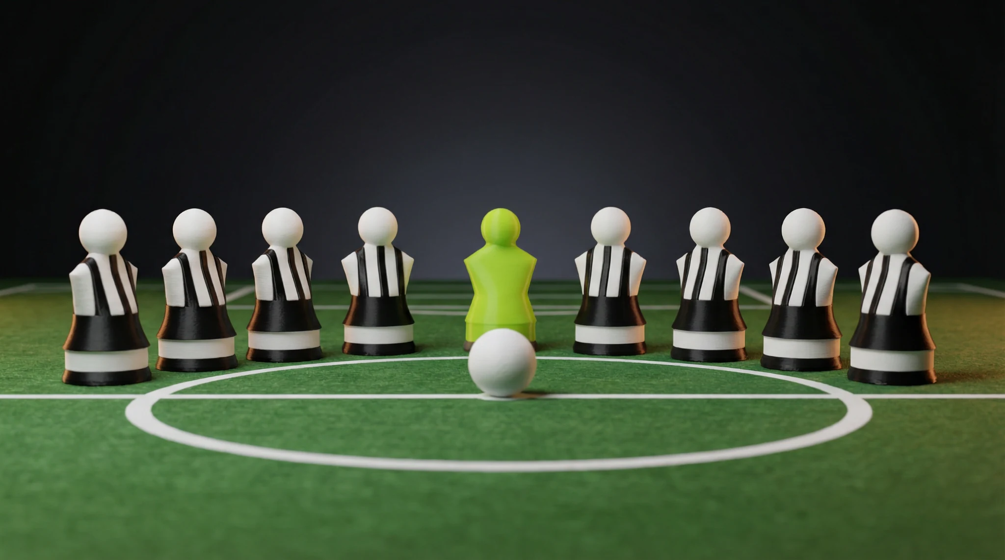 Beispiel für einen schwarz-weißen Teamstil aus Turin