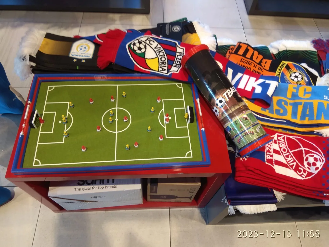Footballec in the fan store of 1. FC Viktoria Plzeň